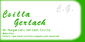 csilla gerlach business card